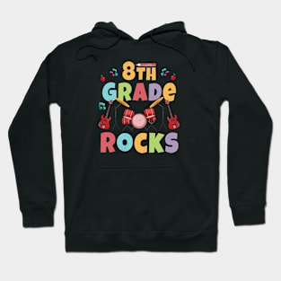 8th Grade Rocks 1st Day Of School Back to School Guitar Hoodie